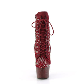 ADORE-1020RM Lace-Up Mesh Ankle Boot Burgundy Multi view 5