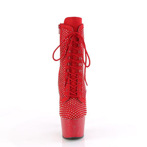 ADORE-1020RM Lace-Up Mesh Ankle Boot Red Multi view 5