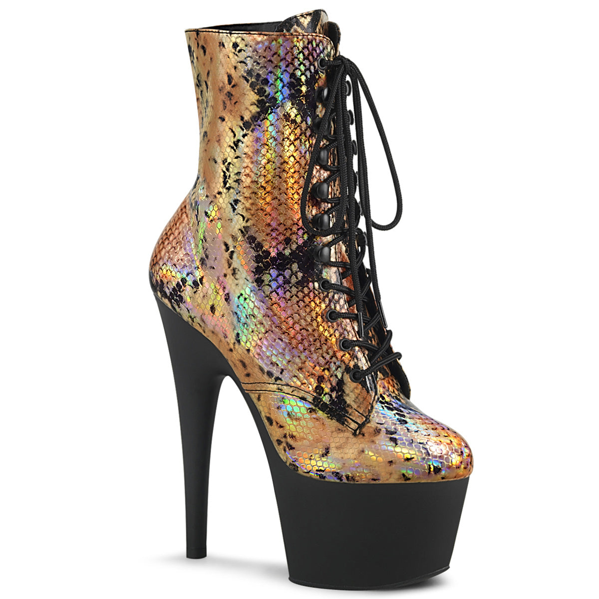 ADORE-1020SP Platform Lace Up Front Ankle Boot