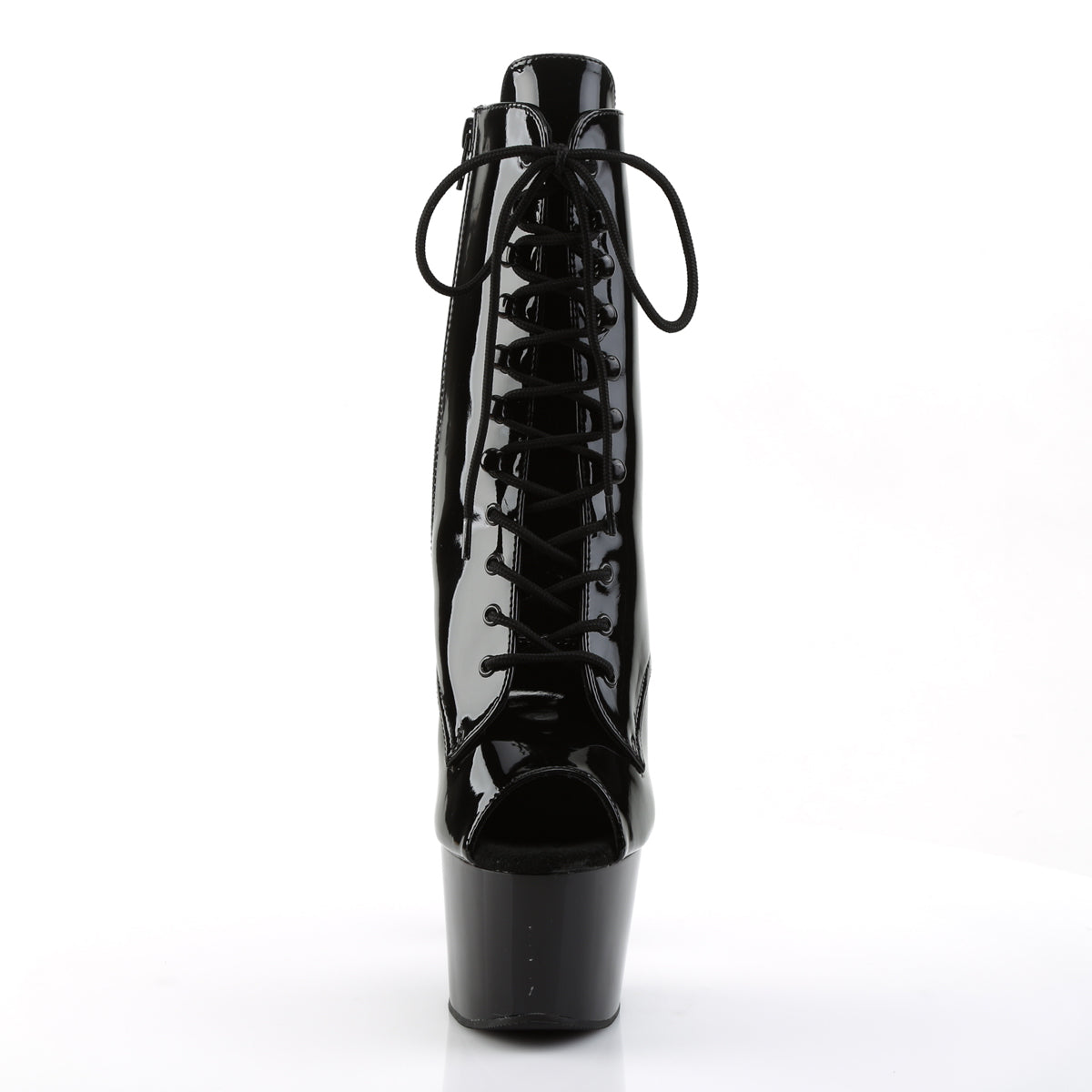 ADORE-1021 Black Patent Calf High Peep Toe Boots  Multi view 5
