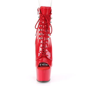 ADORE-1021 Red Patent Calf High Peep Toe Boots