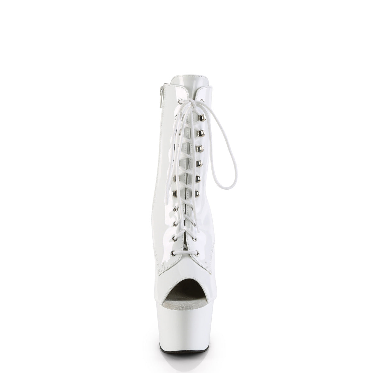 ADORE-1021 White Patent Calf High Peep Toe Boots  Multi view 5