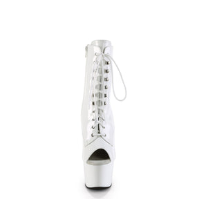 ADORE-1021 White Patent Calf High Peep Toe Boots