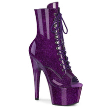 ADORE-1021GP Peep Toe Lace-Up Ankle Boot