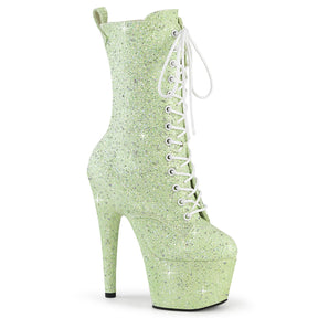 ADORE-1040GR Lace-Up Front Ankle Boot Multi Colour & Green Multi view 1
