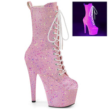 ADORE-1040IG Lace-Up Holo Glitter Ankle Boot