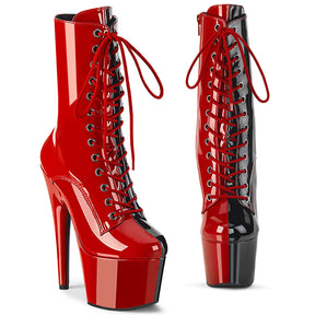 ADORE-1040TT Black & Red Calf High Boots Black & Red Multi view 1