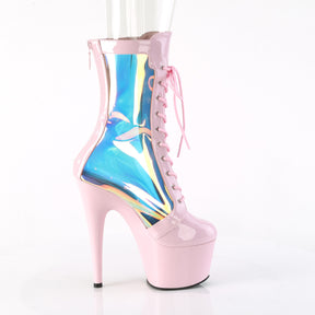 ADORE-1047 Lace-Up Front Ankle Boot Pink Multi view 2