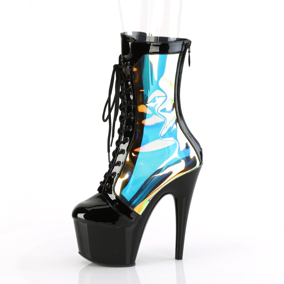 ADORE-1047 Lace-Up Front Ankle Boot Black Multi view 4