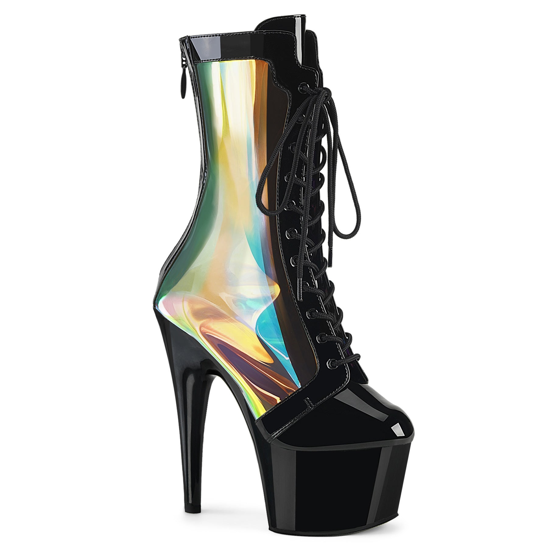 ADORE-1047 Lace-Up Front Ankle Boot Black Multi view 1