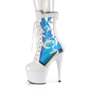 ADORE-1047 Lace-Up Front Ankle Boot White Multi view 4