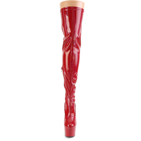 ADORE-3000HWR Thigh High Boots Red Multi view 5