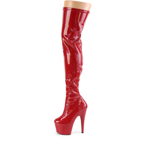 ADORE-3000HWR Thigh High Boots Red Multi view 4