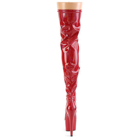 ADORE-3000HWR Thigh High Boots Red Multi view 3