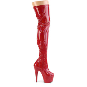 ADORE-3000HWR Thigh High Boots Red Multi view 2