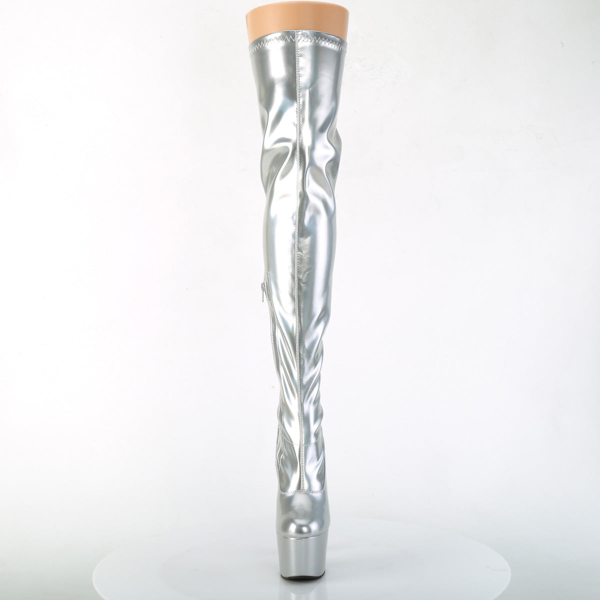 ADORE-3000HWR Thigh High Boots Silver Multi view 5