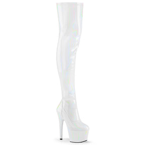 ADORE-3000HWR Thigh High Boots White Multi view 1