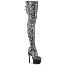 ADORE-3008SP-BT Stretch Snake Print Pull-On Thigh Boot