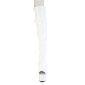 ADORE-3019HWR Open Toe Over-the-Knee Boots White Multi view 5