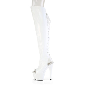 ADORE-3019HWR Open Toe Over-the-Knee Boots White Multi view 4