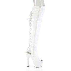 ADORE-3019HWR Open Toe Over-the-Knee Boots White Multi view 2