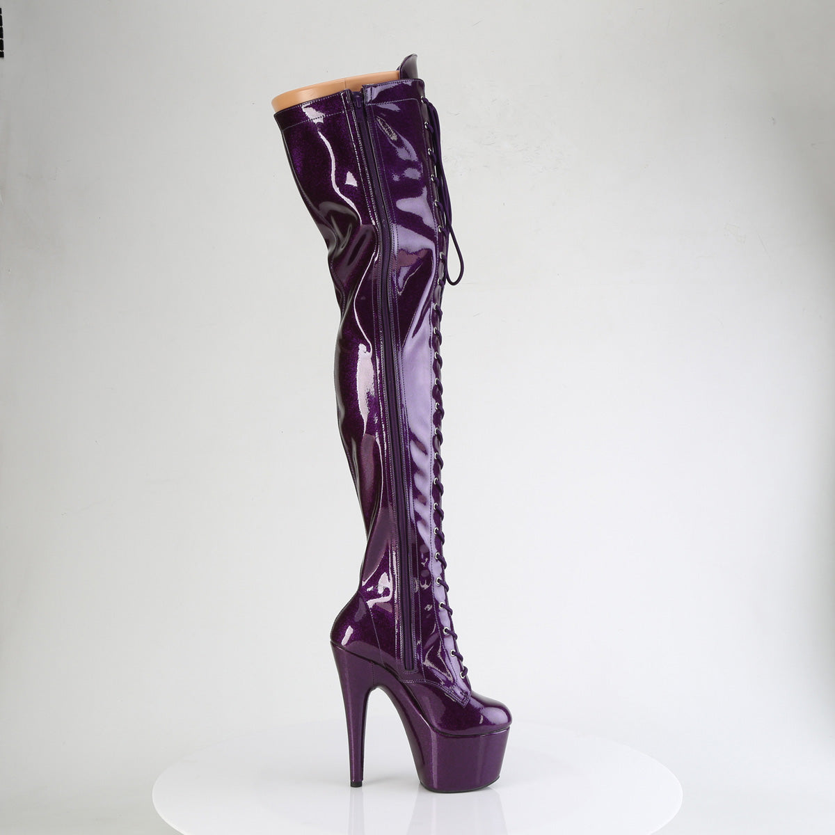 ADORE-3020GP Lace-Up Stretch Thigh Boot Purple Multi view 2
