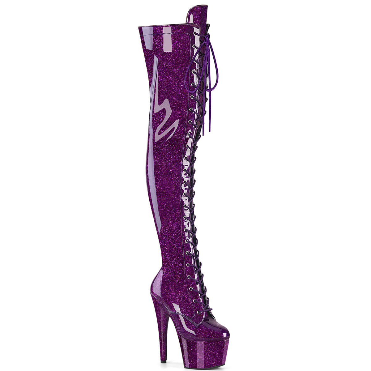 ADORE-3020GP Lace-Up Stretch Thigh Boot Purple Multi view 1