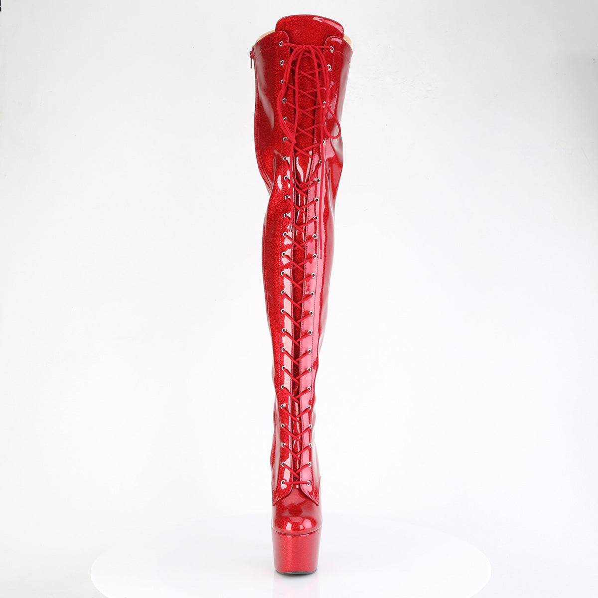 ADORE-3020GP Lace-Up Stretch Thigh Boot Red Multi view 5