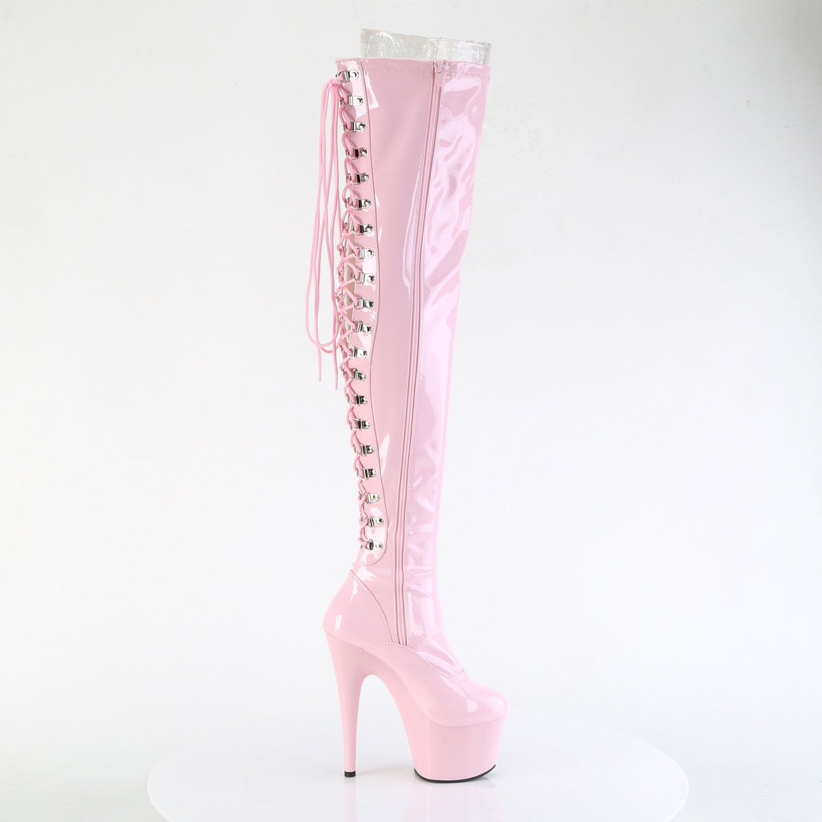 ADORE-3063 Thigh High Boots Pink Multi view 2