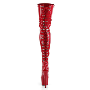ADORE-3063 Thigh High Boots Red Multi view 3
