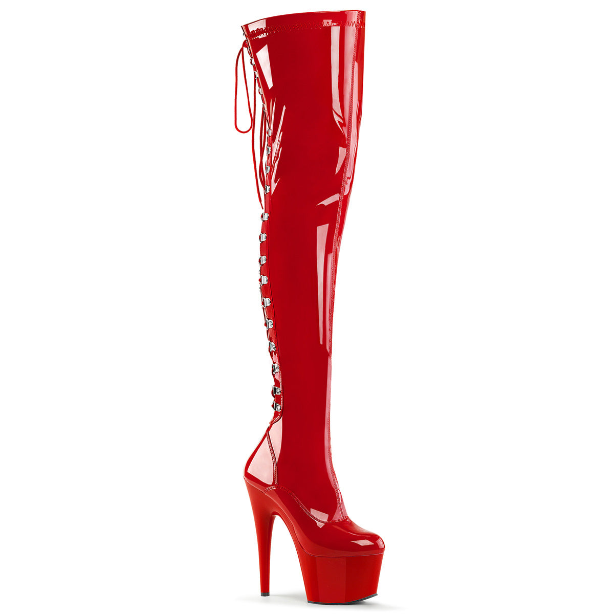 ADORE-3063 Thigh High Boots Red Multi view 1