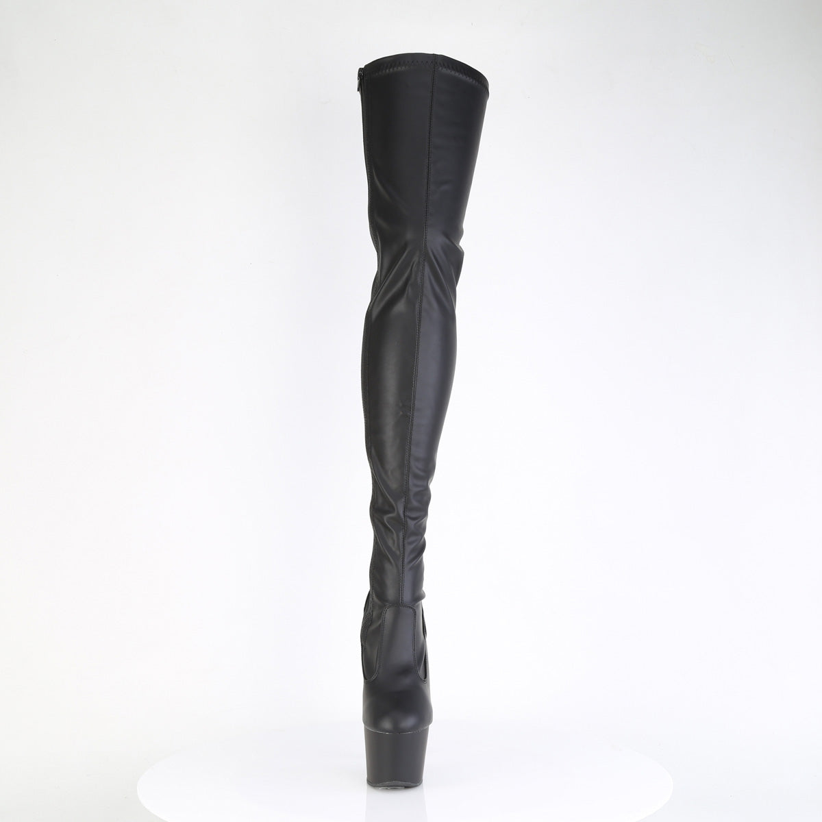 ADORE-3850 Lace-Up Back Stretch Thigh Boot Black Multi view 5