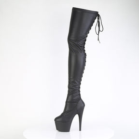 ADORE-3850 Lace-Up Back Stretch Thigh Boot Black Multi view 4