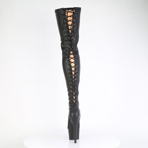 ADORE-3850 Lace-Up Back Stretch Thigh Boot Black Multi view 3