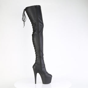 ADORE-3850 Lace-Up Back Stretch Thigh Boot Black Multi view 2