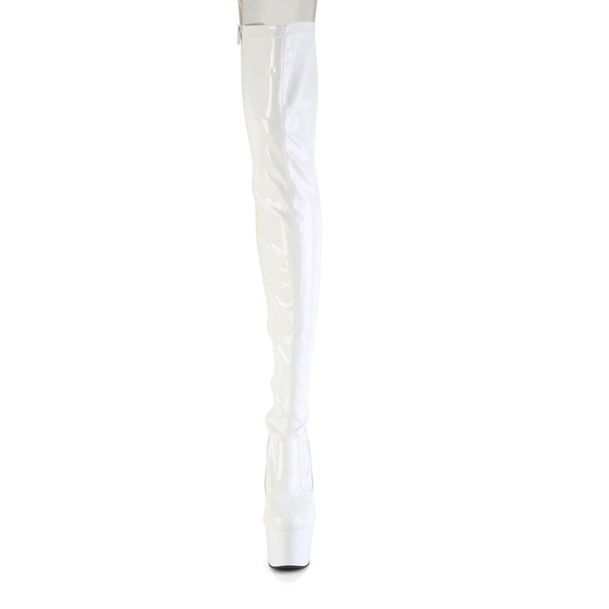 ADORE-3850 Lace-Up Back Stretch Thigh Boot White Multi view 5