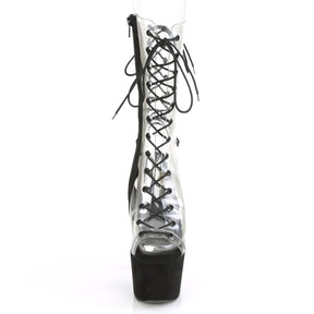 ADORE-700-60FS Black & Clear Calf High Boots