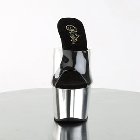 ADORE-701 Black & Clear Slide High Heel Clear & Silver Multi view 5
