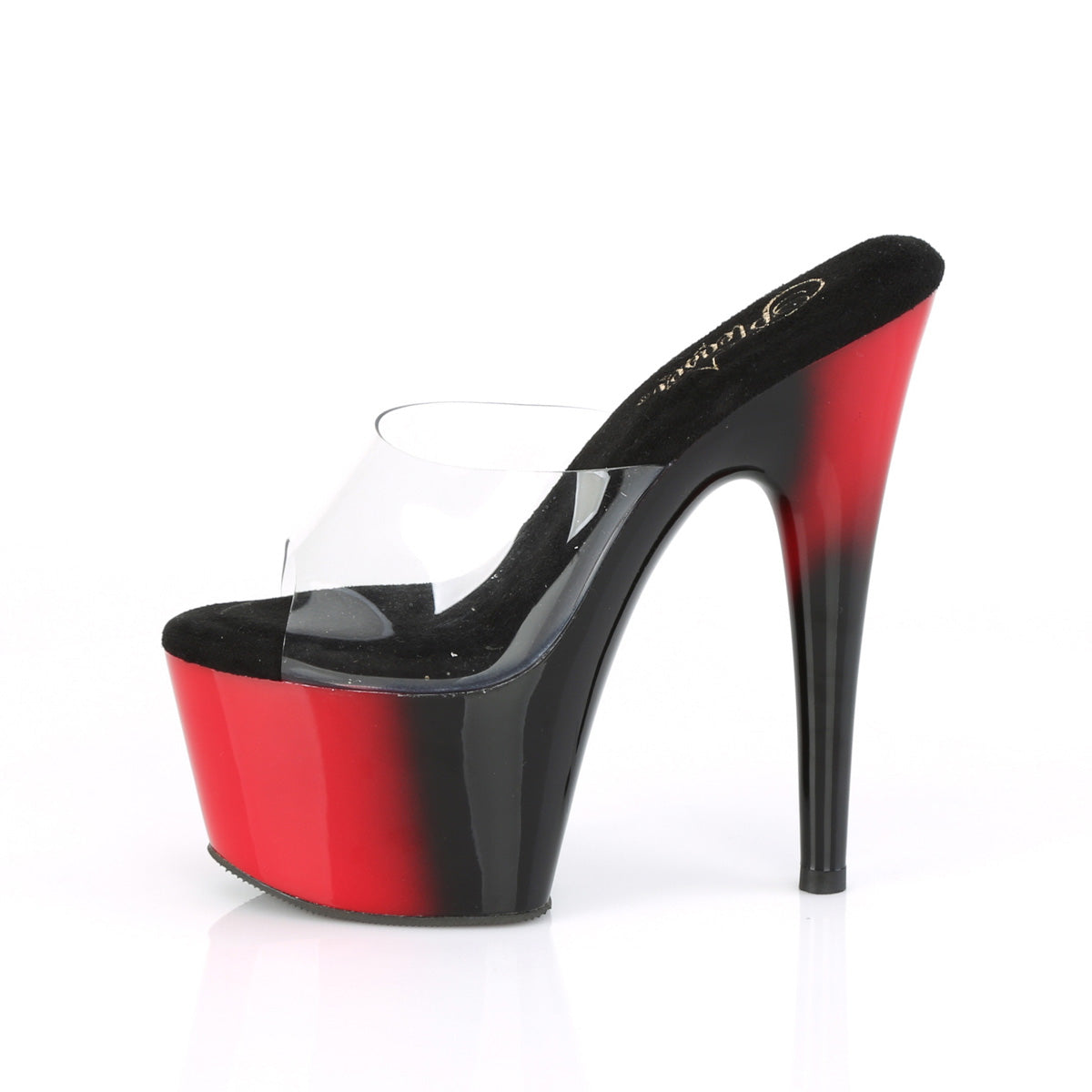 ADORE-701BR Black & Red Peep Toe High Heel Black & Red Multi view 4