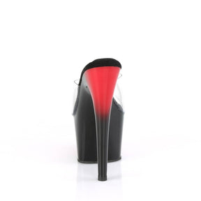 ADORE-701BR Black & Red Peep Toe High Heel