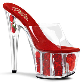 ADORE-701FL Peep Toe High Heel Red & Clear Multi view 1