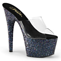 ADORE-701LG Glitter Platform Mules Open Toe