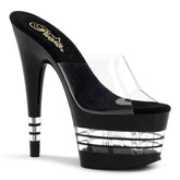 ADORE-701LN Black & Clear Cut Out Platform Heels