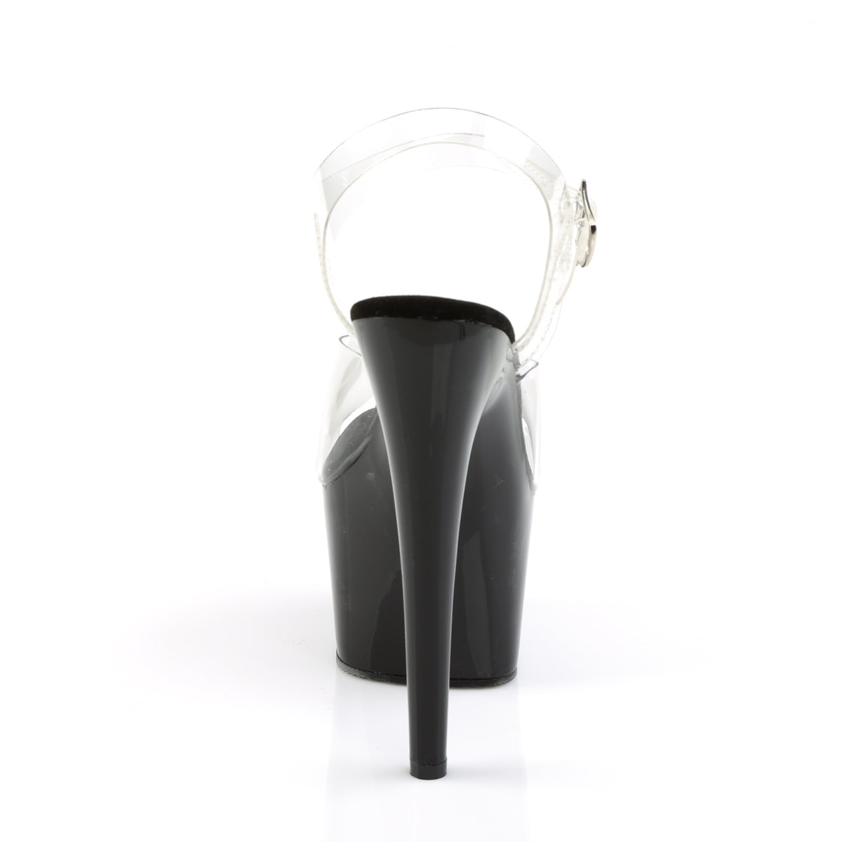 ADORE-708 Black & Clear Ankle Peep Toe High Heel  Multi view 3