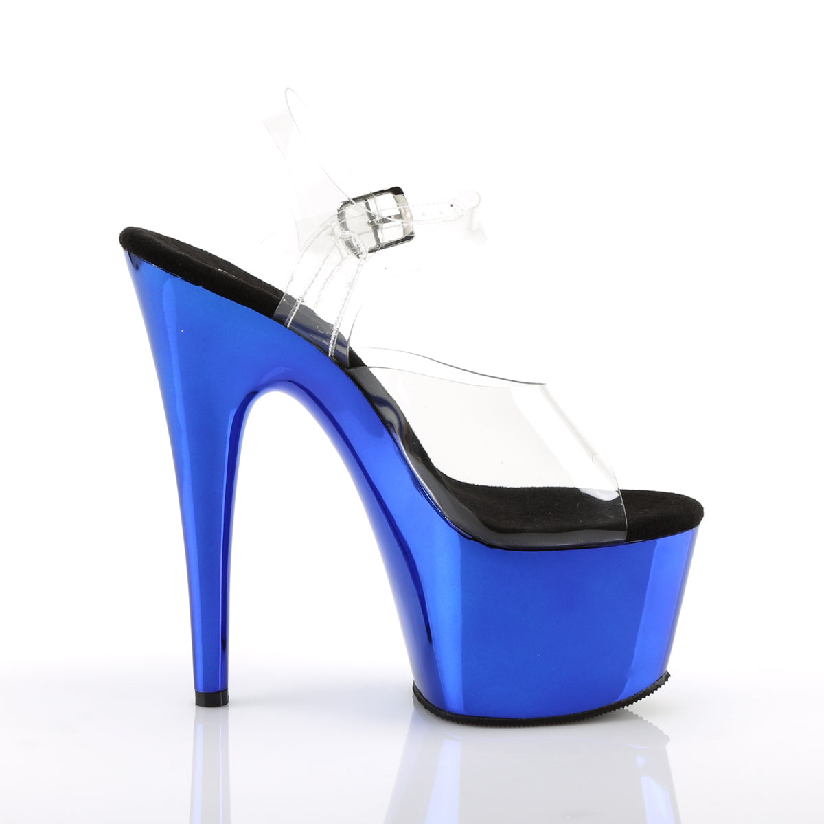 ADORE-708 Blue Metallic Platform Heels