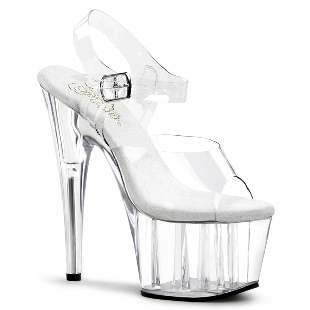 ADORE-708 Clear Ankle Peep Toe High Heel  Multi view 1