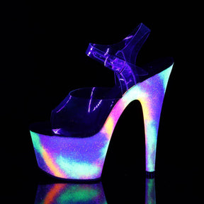 ADORE-708GXY Clear & Multi Colour Ankle Peep Toe High Heel