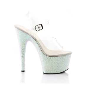 ADORE-708LG Ankle Peep Toe High Heel Clear & Pink & Opal Multi view 2