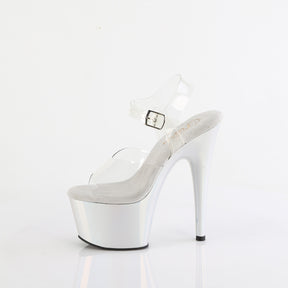 ADORE-708LQ Pink & Clear Ankle Peep Toe High Heel White & Clear & Opal Multi view 4