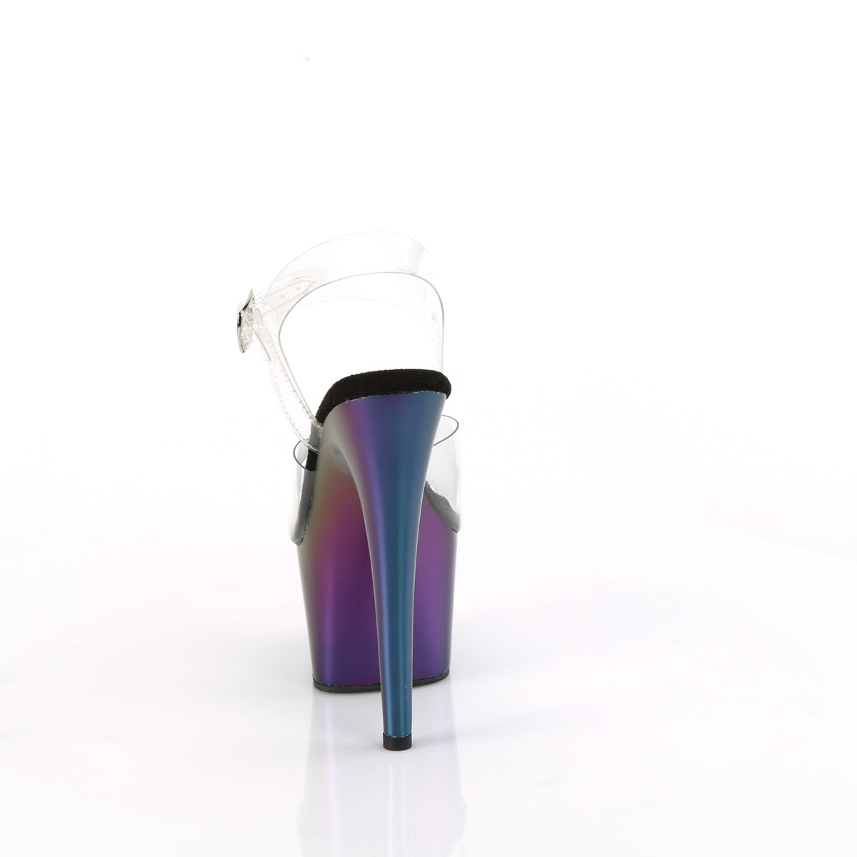 ADORE-708MCH Clear & Multi Colour Ankle Peep Toe High Heel